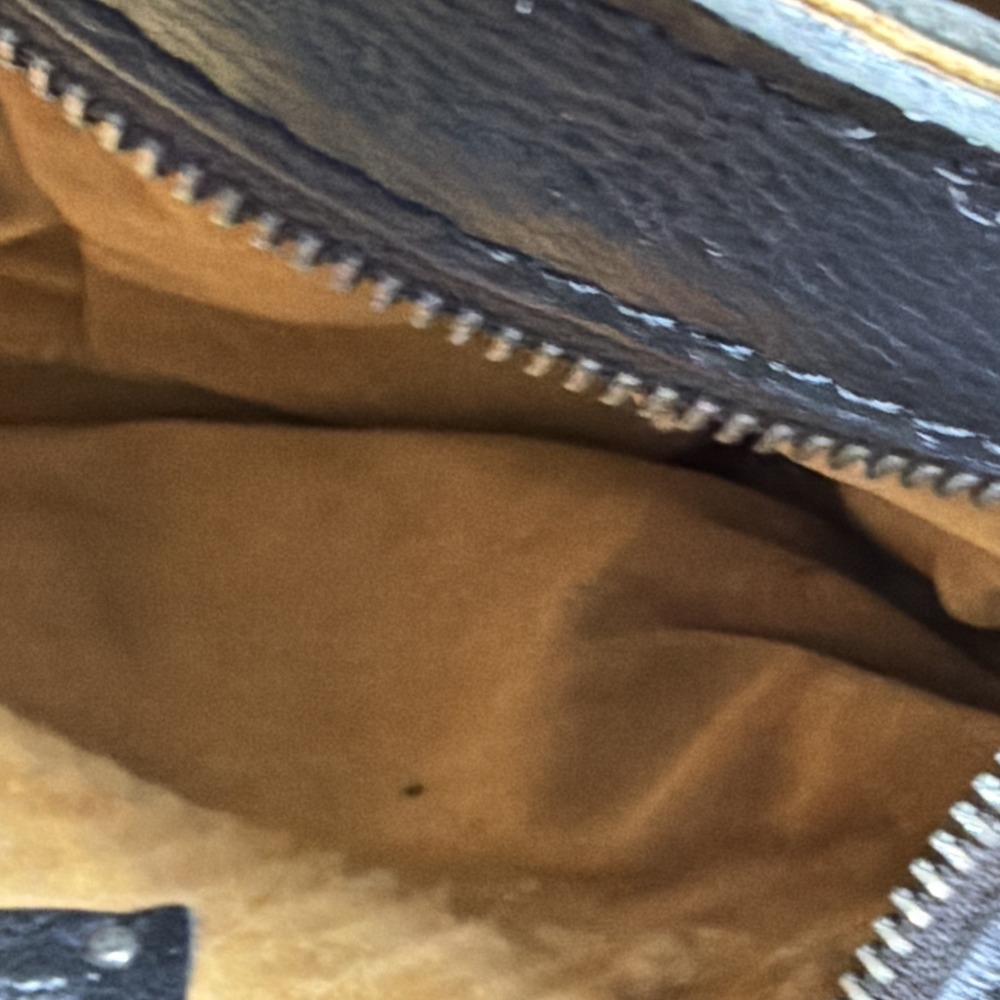 Patricia Nash Rienzo Black Leather Satchel Tan Interior Medium – Used - Picture 13 of 16